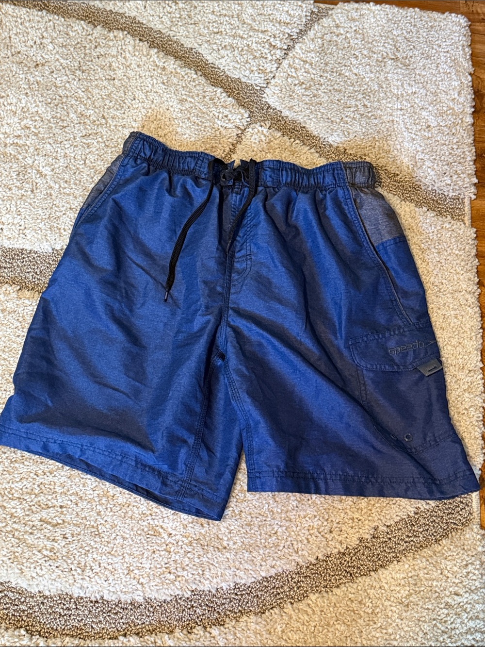 Speedo Deep Blue Swim Cargo Shorts with Drawstring